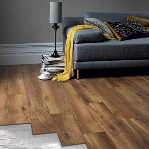 wooden floor with foil underfloor heating